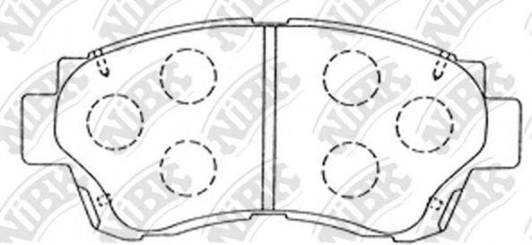 NIBK PN1228 Колодки тормозные дисковые TOYOTA VEROSSA 2000-2003 PN1228