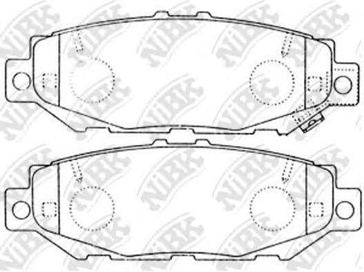 NIBK PN1363 Колодки тормозные дисковые задние