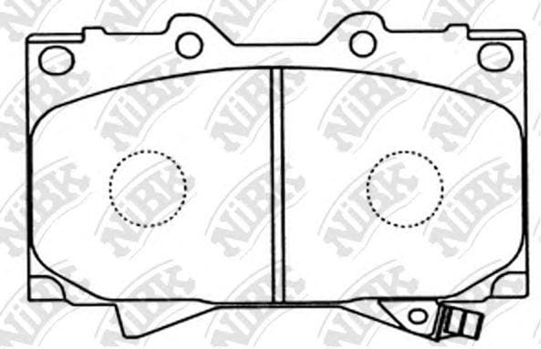NIBK PN1411 Колодки передние (TOYOTA LAND CRUISER 4.2D 9098/4.2D/4.7 98) PN1411