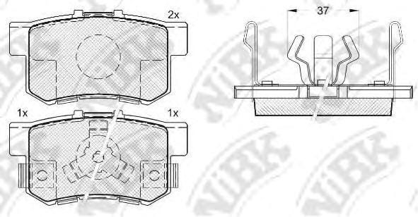 NIBK PN8807 Колодки торм.зад.