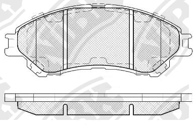 NIBK PN9809 Колодки тормозные дисковые перед