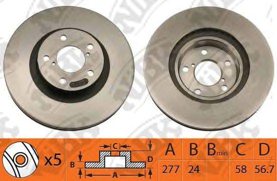 NIBK RN1010 Диск торм.пер. SUBARU IMPREZA, LEGACY, FORESTER 2.0-2.5 02=>