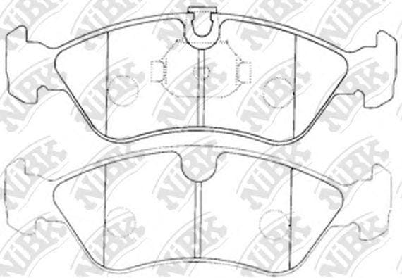 NIBK PN0031 Колодки тормозные DAEWOO ESPERO/CHEVROLET LANOS 1.6 16V R14  передние