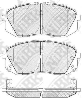 NIBK PN0052 Колодки тормозные HYUNDAI IX35 10-/KIA SPORTAGE 10-/CARENS 02- передние