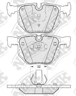 NIBK PN0228 Колодки задние (BMW X5 (E70), X6 (E71, E72)) PN0228