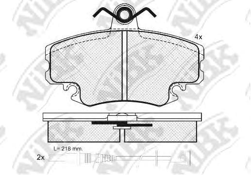 NIBK PN0284W Колодки тормозные дисковые перед