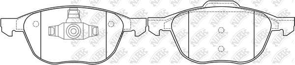 NIBK PN0365 Колодки пер. FORD C-MAX, FOCUS, FOCUS II , FOCUS III, KUGA I 03=>