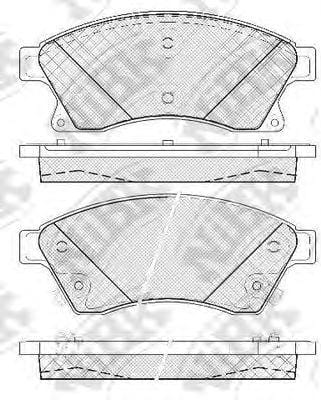 NIBK PN0391 Колодки тормозные CHEVROLET CRUZE/OPEL ASTRA J 15  10- передние