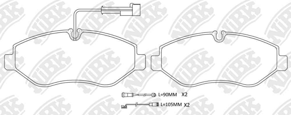 NIBK PN0410W Колодки тормозные дисковые перед