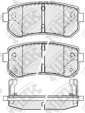 NIBK PN0436 Колодки тормозные дисковые KIA SPORTAGE 2008 PN0436