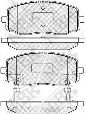NIBK PN0438 Колодки тормозные дисковые перед