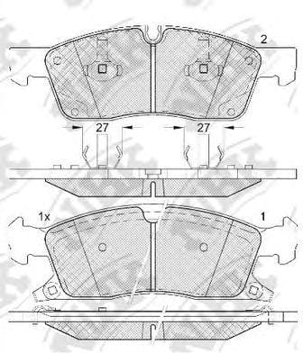 NIBK PN0833 Колодки торм. пер.