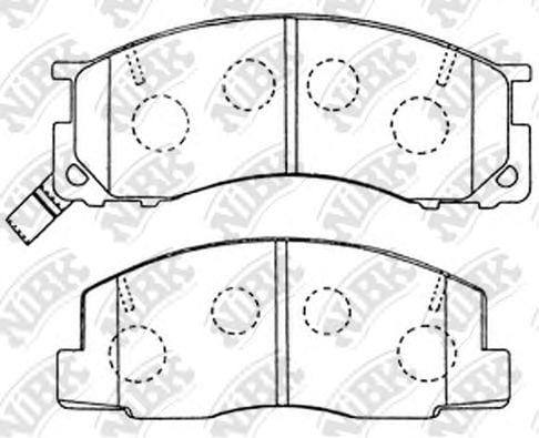 NIBK PN1273 Колодки тормозные TOYOTA LITEACE 85-95/PREVIA 2.4 90-00 передние