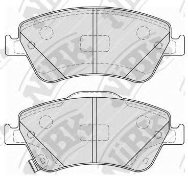 NIBK PN1834 Колодки тормозные TOYOTA AURIS 1.33-2.2 07- (Великобритания) передние