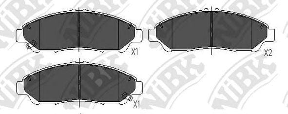 NIBK PN28001 Колодки торм.пер.