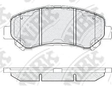 NIBK PN2801 Колодки тормозные NISSAN QASHQAI 1.6/2.0 07-/X-TRAIL 07- передние PN2801