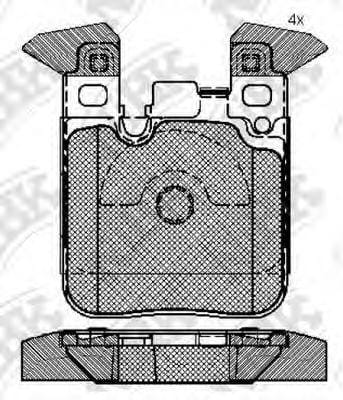 NIBK PN32004 Колодки тормозные BMW F20/21/30/35/80/31 (со спорт.пакетом) задние