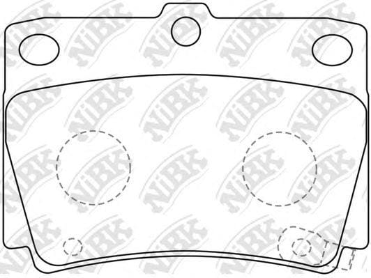 NIBK PN3391 Колодки задние (MITSUBISHI PAJERO SPORT/MONTERO SPORT 9809 2.5D/3.0) PN3391