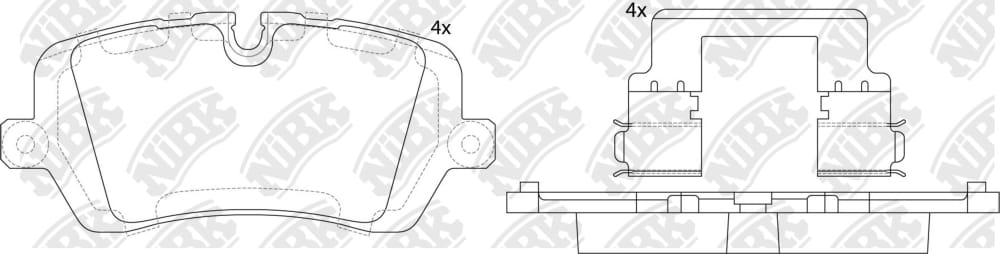 NIBK PN47001 Колодки торм.зад.