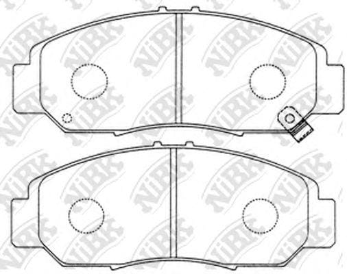 NIBK PN8465 Колодки тормозные HONDA CIVIC 01-05/FR-V 1.7-2.2 05-/STREAM 1.7/2.0 01- передние PN8465