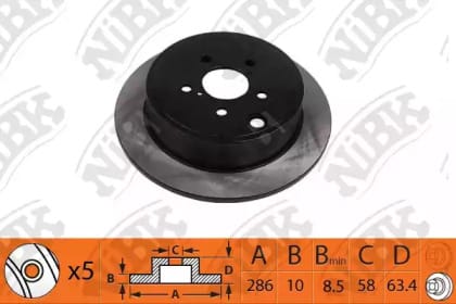 NIBK RN1529 Торм.диск зад.