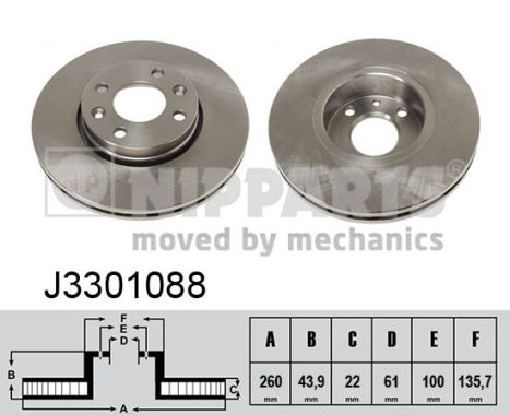 NIPPARTS J3301088 Диск тормозной