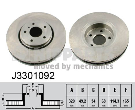 NIPPARTS J3301092 Диск тормозной