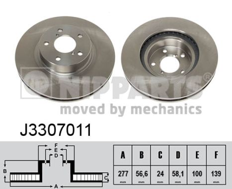 NIPPARTS J3307011 Диск тормозной