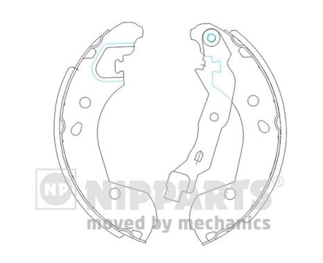 NIPPARTS J3501055 Колодки тормозные барабанные