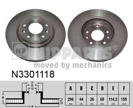 NIPPARTS N3301118 Диск тормозной