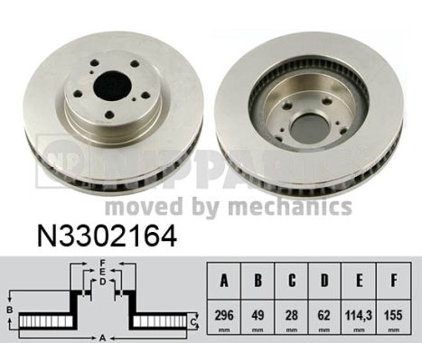 NIPPARTS N3302164 Диск тормозной