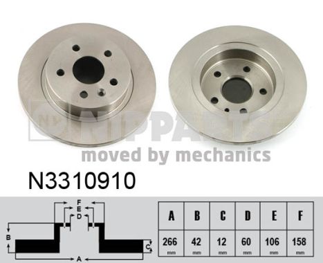 NIPPARTS N3310910 Диск тормозной