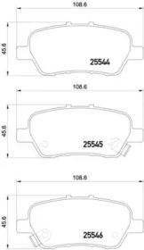 NISSHINBO NP8032 Колодки тормозные HONDA ODYSSEY 03-/STEPWAGON 05-09 задние