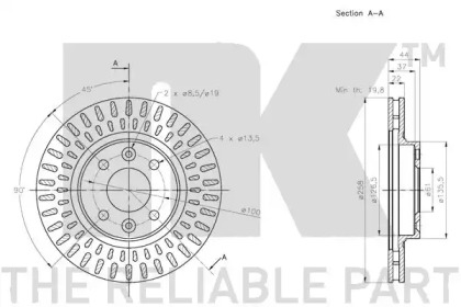 NK 203996 Nk диск тормозной передний renault logan/sandero/clio 0.9/1.2/1.5dci 12> купить в Самаре