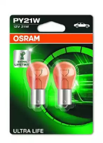 OSRAM 7507ult02b Комплект ламп py21w 12v 21w bau15s ultra life 4 года гарантии 2шт.(1к т) купить в Самаре