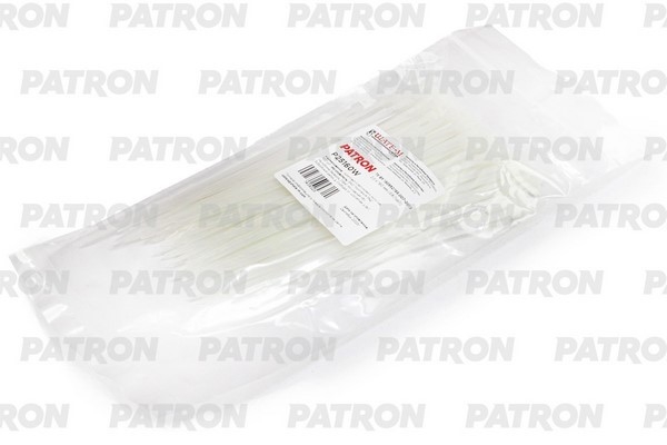 PATRON P25160W Комплект пластиковых хомутов 2.5 х 160 мм, 100 шт, Nylon 6.6, белые