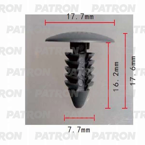 PATRON P370005 Клипса пластмассовая AMC, Chrysler, Daewoo, Dodge, Ford, GM, Opel применяемость: защита, брызговики, предохранительные приспособления, внутренняя отделка
