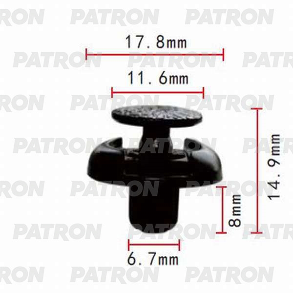 PATRON P370008 Клипса пластмассовая Lexus, Toyota применяемость: крылья - уплотнитель, молдинги