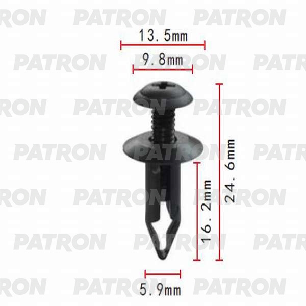 PATRON P370010 Клипса пластмассовая GM, Infiniti, Nissan применяемость: брызговики, подкрылок, капот, решётки