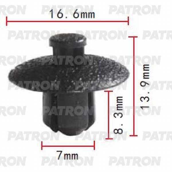 PATRON P370031 Клипса пластмассовая Lexus, Toyota применяемость: капот двигателя