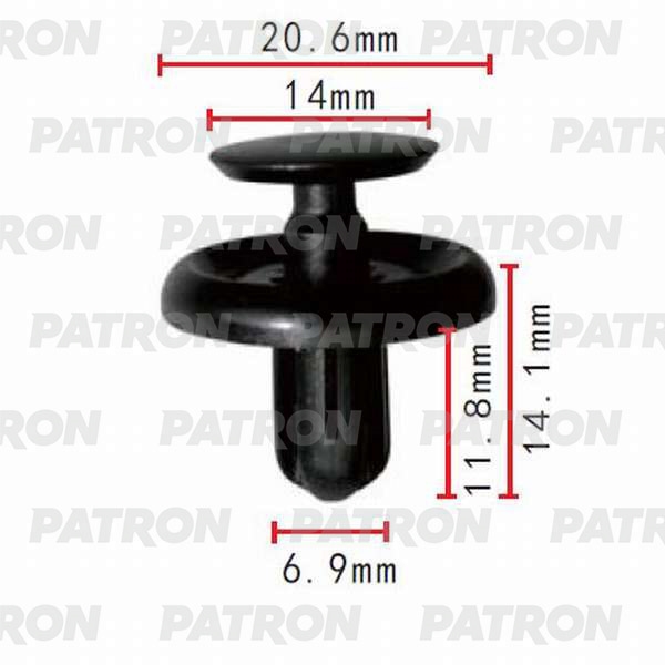 PATRON P370034 Клипса пластмассовая Lexus, Toyota применяемость: брызговики