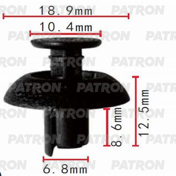 PATRON P370035 Клипса пластмассовая Lexus, Toyota применяемость: бампер, защита, универсальные