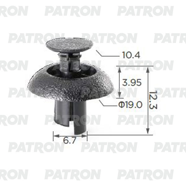 PATRON P370035A Клипса пластмассовая (упаковка 100шт) Lexus, Toyota применяемость: бампер, защита, универсальные