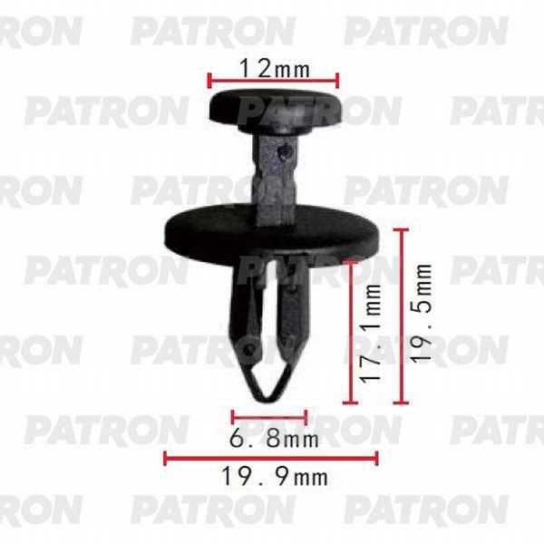 PATRON P370043 Клипса пластмассовая Chrysler, Dodge применяемость: бампер, отделка, защита
