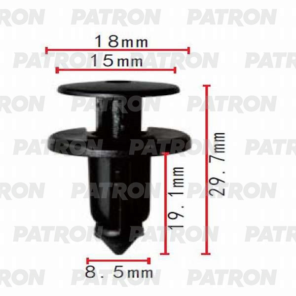 PATRON P370047 Клипса пластмассовая Lexus, Toyota применяемость: бампер, защита, решетки