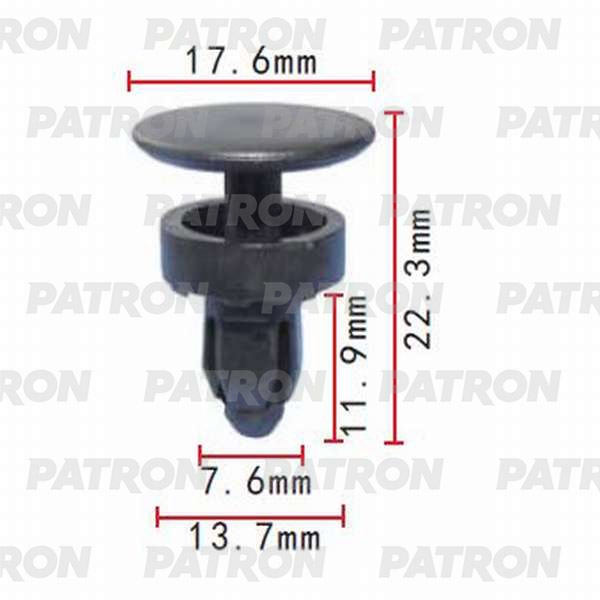 PATRON P370049 Клипса пластмассовая Acura, Honda применяемость: решётки