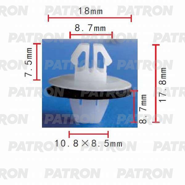 PATRON P370056 Клипса пластмассовая Lexus, Toyota применяемость: молдинги