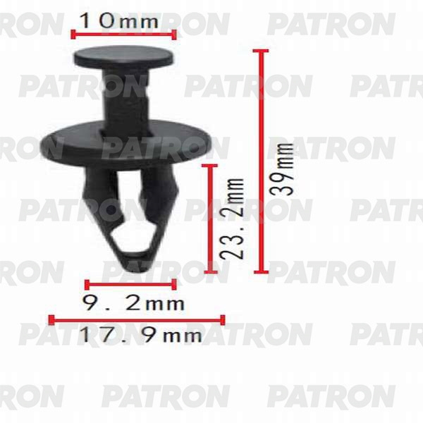 PATRON P370057 Клипса пластмассовая Chevrolet, GM, Opel применяемость: бампер, подкрылок