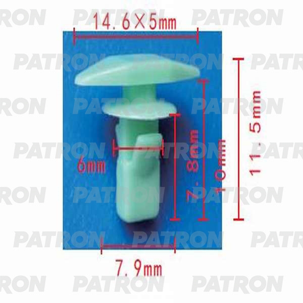 PATRON P370062 Клипса пластмассовая Acura, Honda применяемость: внутренняя отделка, уплотнители, шумоизоляция