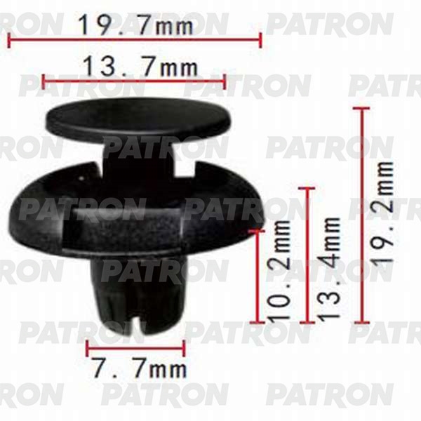 PATRON P370075 Клипса пластмассовая Acura,Honda, Mercedes применяемость: подкрылок, брызговики